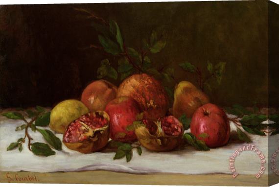 Gustave Courbet Still Life Stretched Canvas Painting / Canvas Art
