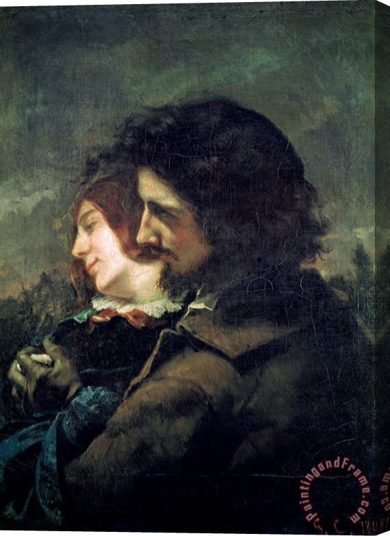Gustave Courbet The Happy Lovers Stretched Canvas Print / Canvas Art