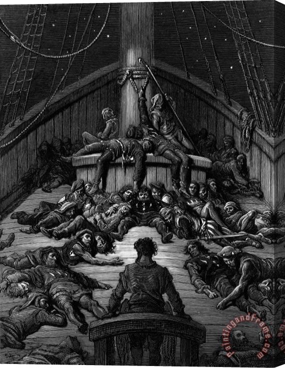 Gustave Dore The Mariner Gazes On His Dead Companions And Laments The Curse Of His Survival While All His Fellow Stretched Canvas Print / Canvas Art