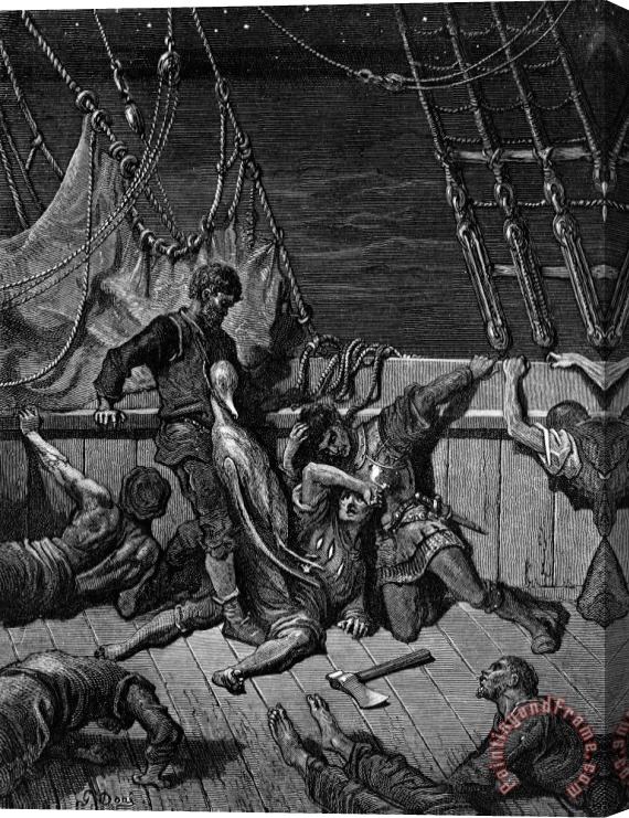 Gustave Dore The Sailors Curse The Mariner Forced To Wear The Dead Albatross Around His Neck Stretched Canvas Painting / Canvas Art