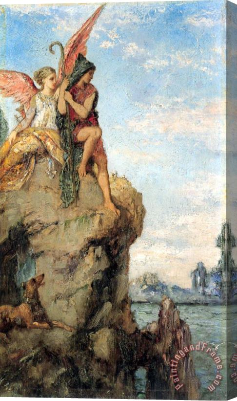 Gustave Moreau Hesiod And The Muse Stretched Canvas Painting / Canvas Art