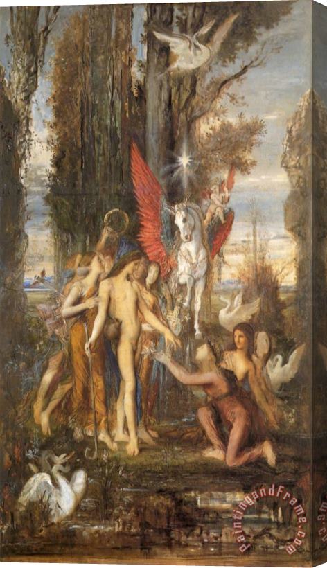 Gustave Moreau Hesiod And The Muses Stretched Canvas Print / Canvas Art