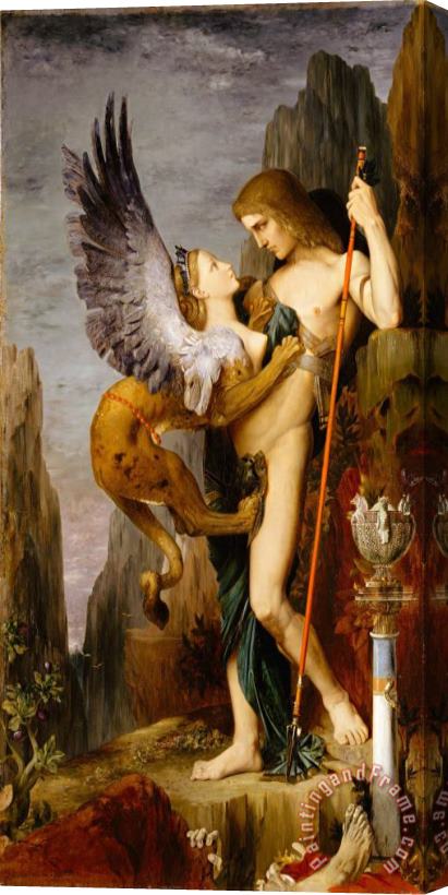 Gustave Moreau Oedipus And The Sphinx Stretched Canvas Print / Canvas Art