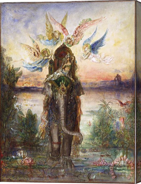 Gustave Moreau The Sacred Elephant (peri) Stretched Canvas Painting / Canvas Art