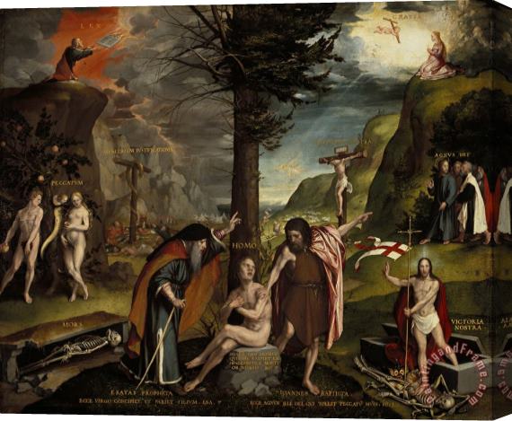 Hans Holbein the Younger An Allegory of The Old And New Testaments Stretched Canvas Print / Canvas Art