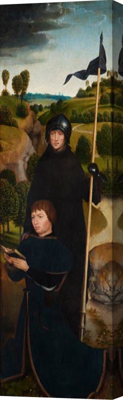 Hans Memling Young Man at Prayer with St. William of Maleval Stretched Canvas Painting / Canvas Art