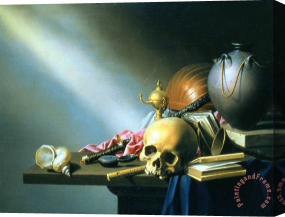 Harmen van Steenwyck Still Life An Allegory Of The Vanities Of Human Life Stretched Canvas Painting / Canvas Art