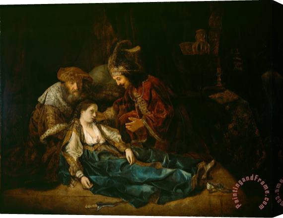 Harmensz van Rijn Rembrandt The Death of Lucretia - mid 1640s Stretched Canvas Print / Canvas Art