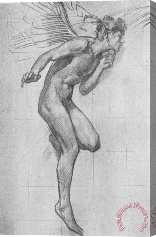 Harold Speed Study for Figure of Boreas Stretched Canvas Painting / Canvas Art