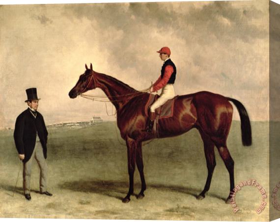 Harry Hall Gladiateur With Harry Grimshaw Up And His Owner Count Frederic De Lagrange Stretched Canvas Painting / Canvas Art