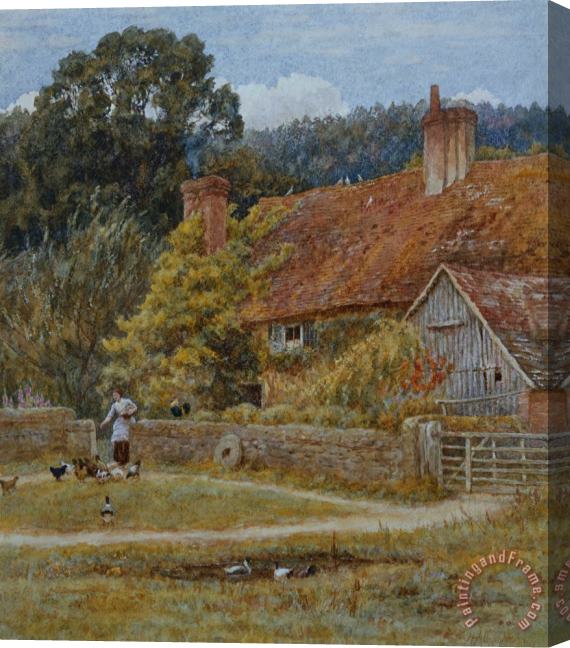 Helen Allingham Netley Farm Shere Surrey Stretched Canvas Print / Canvas Art