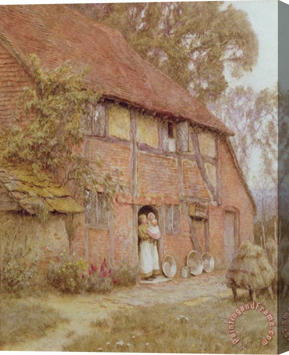 Helen Allingham The Cottage with Beehives Stretched Canvas Painting / Canvas Art