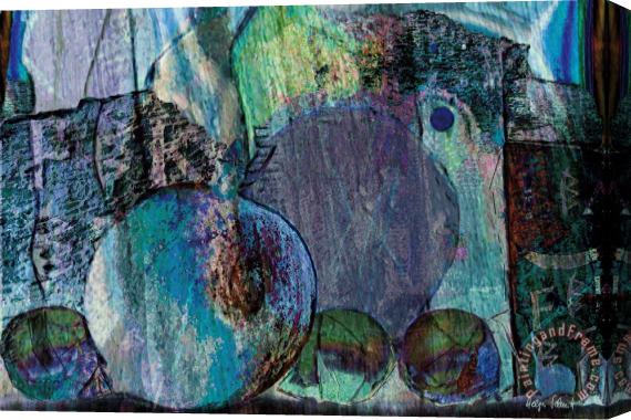 Helga Schmitt Blue Composition Stretched Canvas Print / Canvas Art