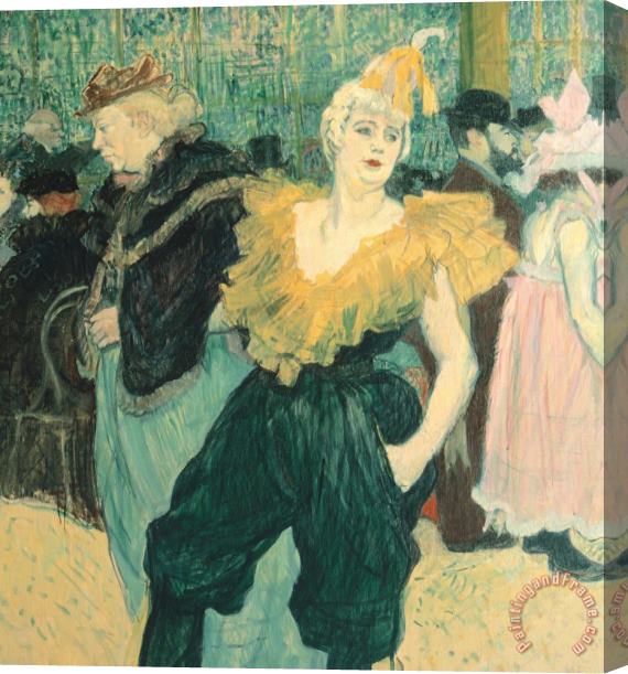 Henri de Toulouse-Lautrec Clowness Cha-u-kao At Moulin Rouge Stretched Canvas Print / Canvas Art
