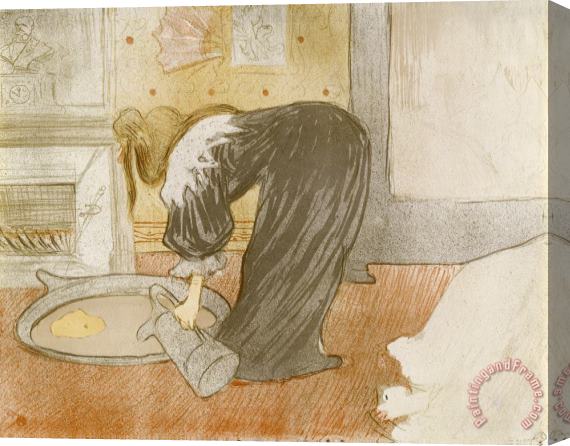 Henri de Toulouse-Lautrec Femme Au Tub (woman in The Bath), From The Elles Series Stretched Canvas Print / Canvas Art