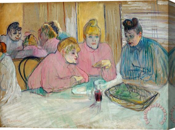 Henri de Toulouse-Lautrec The Ladies in The Dining Room Stretched Canvas Painting / Canvas Art