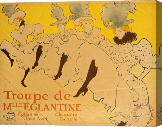 Henri de Toulouse-Lautrec The Troupe of Mlle Eglantine Stretched Canvas Print / Canvas Art