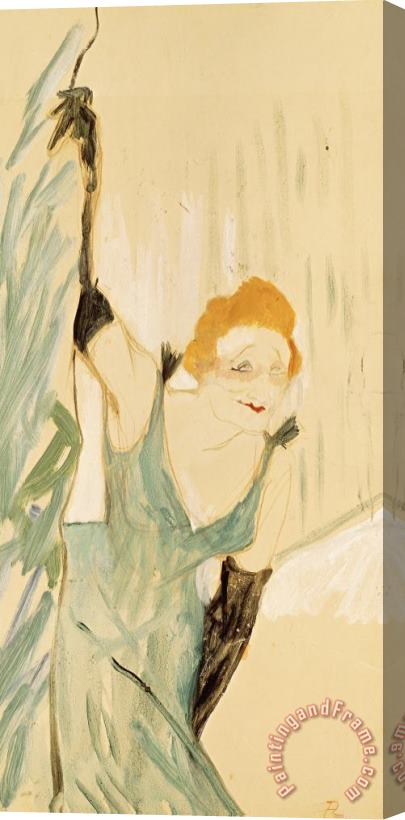 Henri de Toulouse-Lautrec Yvette Guilbert (1867 1944) Taking a Curtain Call Stretched Canvas Print / Canvas Art