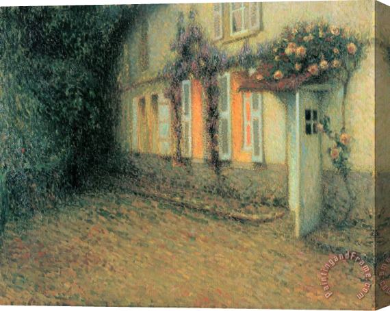 Henri Le Sidaner Roses And Wisterias on The House Stretched Canvas Painting / Canvas Art