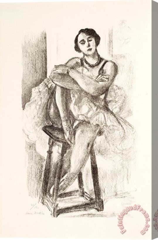 Henri Matisse Danseuse Au Tabouret (from Dix Danseuses), 1927 Stretched Canvas Print / Canvas Art