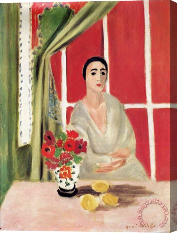 Henri Matisse Figure at The Rideau Releve Stretched Canvas Print / Canvas Art
