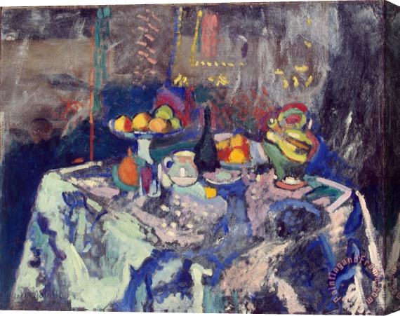 Henri Matisse Vase Bottle And Fruit Stretched Canvas Painting / Canvas Art