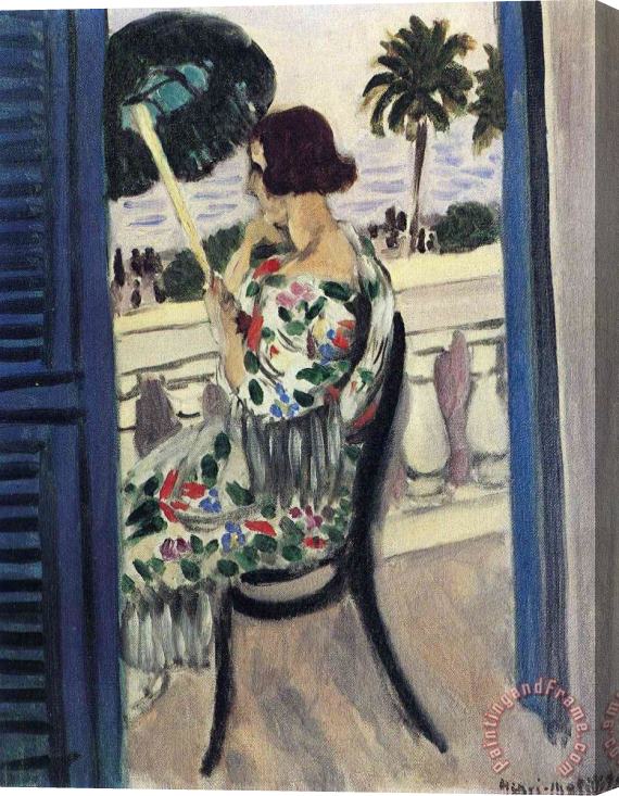 Henri Matisse Woman Holding Umbrella 1 Stretched Canvas Print / Canvas Art