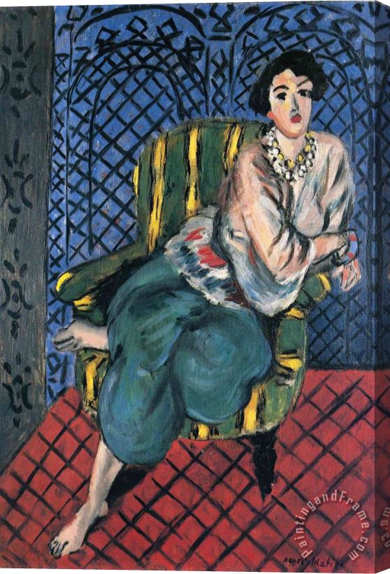 Henri Matisse Woman Sitting in a Chair Stretched Canvas Print / Canvas Art