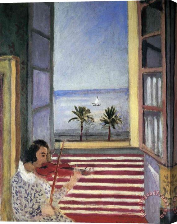 Henri Matisse Young Woman Playing Violin 1923 Stretched Canvas Painting / Canvas Art
