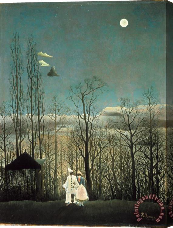 Henri Rousseau A Carnival Evening Stretched Canvas Painting / Canvas Art