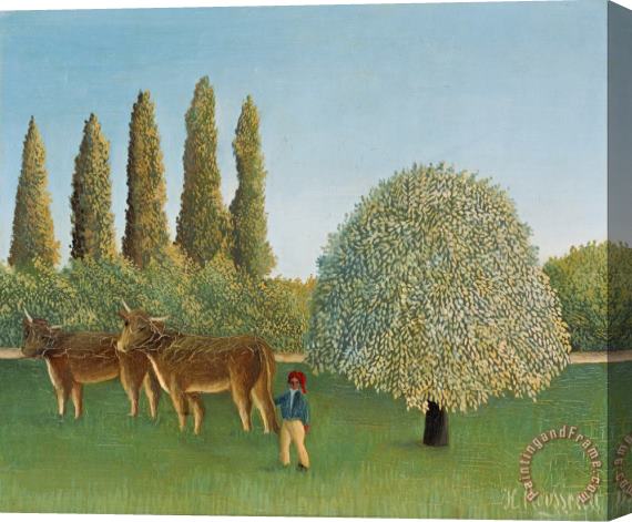 Henri Rousseau Meadowland Stretched Canvas Painting / Canvas Art
