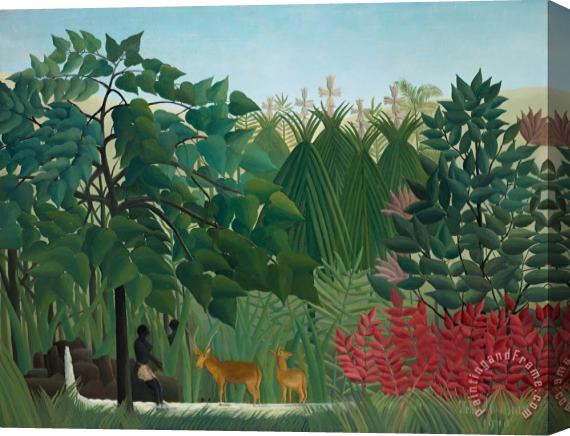 Henri Rousseau The Waterfall Stretched Canvas Print / Canvas Art
