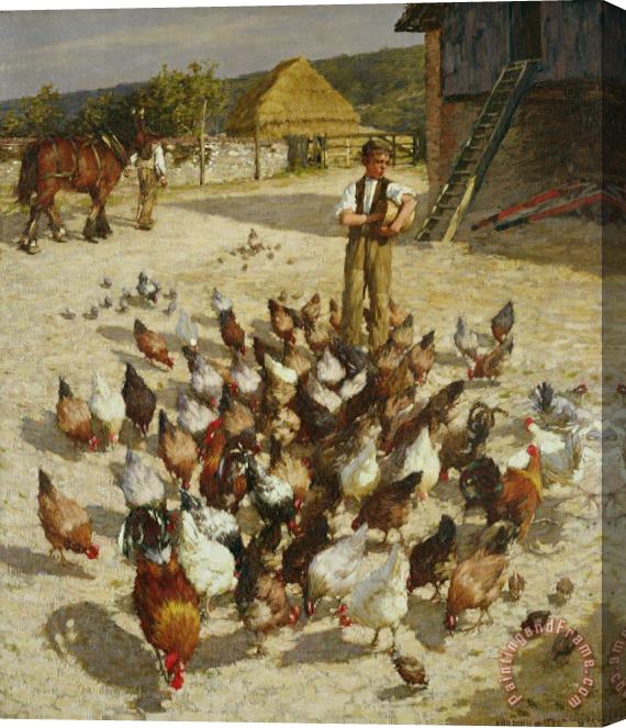 Henry Herbert La Thangue A Sussex Farm Stretched Canvas Print / Canvas Art