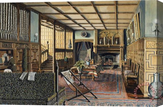 Henry Robert Robertson The Interior of Hall Place, Leigh, Near Tonbridge, Kent Stretched Canvas Print / Canvas Art