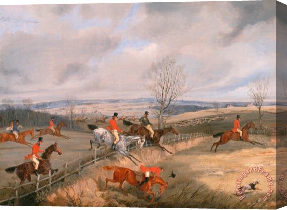 Henry Thomas Alken Hunting Scene Drawing The Cover Stretched Canvas Print / Canvas Art