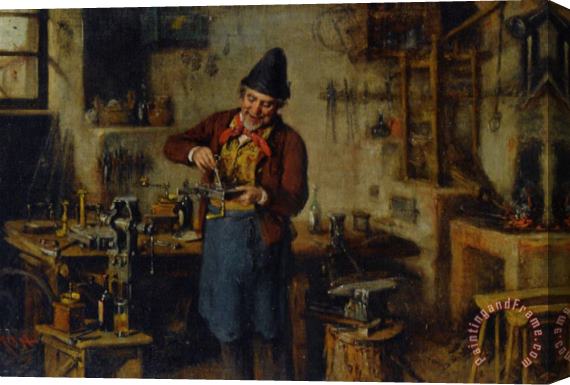 Hermann Kern The Lock Maker Stretched Canvas Painting / Canvas Art