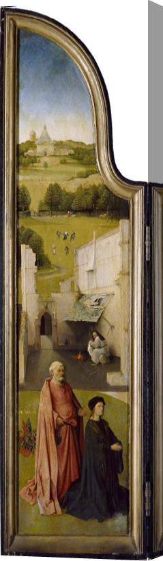 Hieronymus Bosch St. Peter with The Donor Left Wing of Adoration of The Magi Stretched Canvas Painting / Canvas Art
