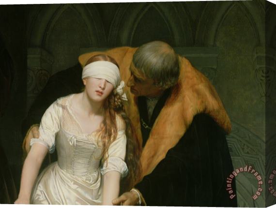Hippolyte Delaroche The Execution of Lady Jane Grey Stretched Canvas Painting / Canvas Art