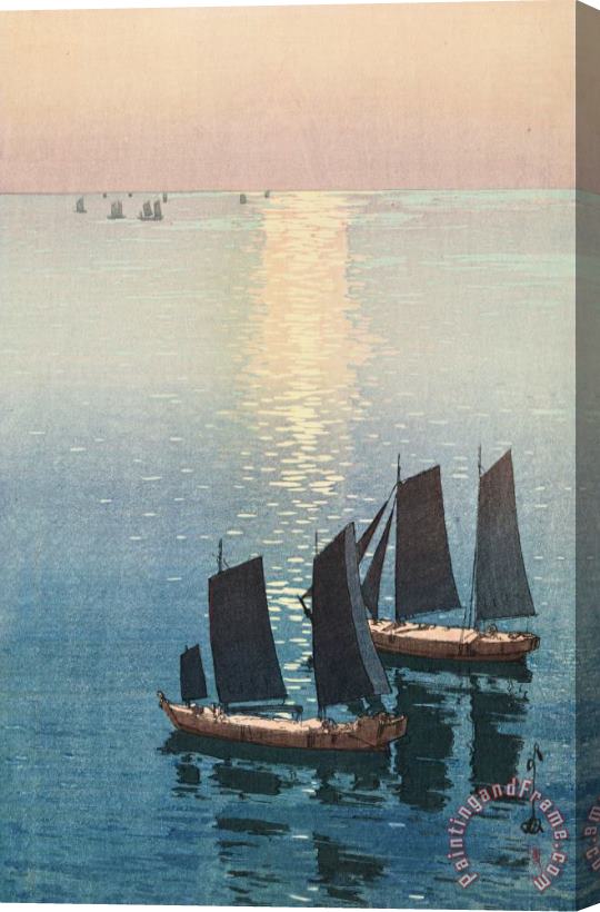 Hiroshi Yoshida Glittering Sea (hikaru Umi), From The Inland Sea Series (seto Naikai Shu) Stretched Canvas Painting / Canvas Art