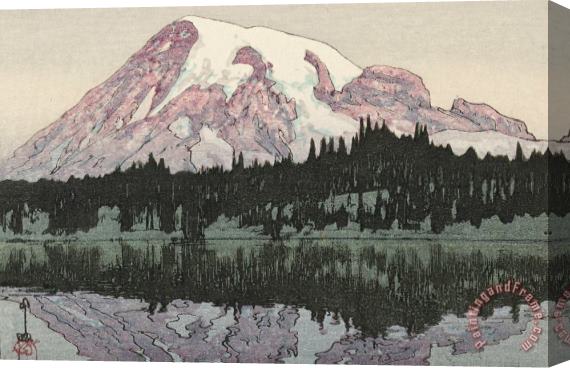 Hiroshi Yoshida Reflection Lake (refurekishion Ko) Stretched Canvas Print / Canvas Art