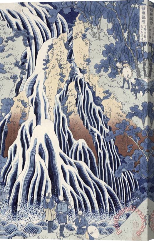 Hokusai Kirifuri Fall on Kurokami Mount Stretched Canvas Painting / Canvas Art