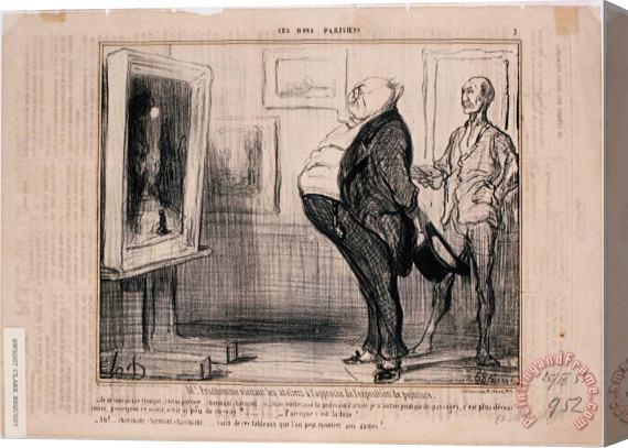 Honore Daumier Ces Bons Parisiens M. Prudhomme Visitant Les Ateliers… Stretched Canvas Print / Canvas Art