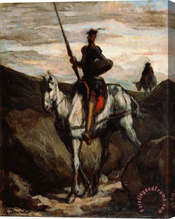 Honore Daumier Don Quixote in The Mountains Stretched Canvas Print / Canvas Art