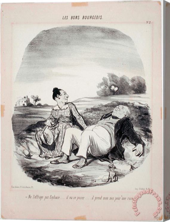 Honore Daumier Les Bons Bourgeois Ne L'effraye Pas Eudoxie... Stretched Canvas Print / Canvas Art