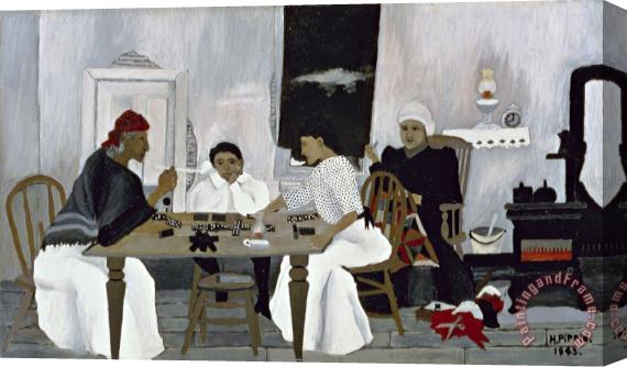 Horace Pippin Domino Players Stretched Canvas Print / Canvas Art