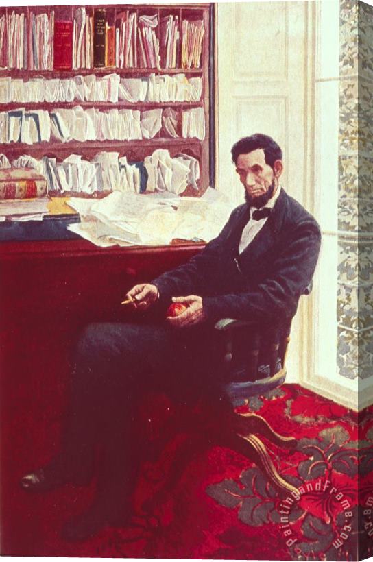 Howard Pyle Portrait of Abraham Lincoln Stretched Canvas Print / Canvas Art