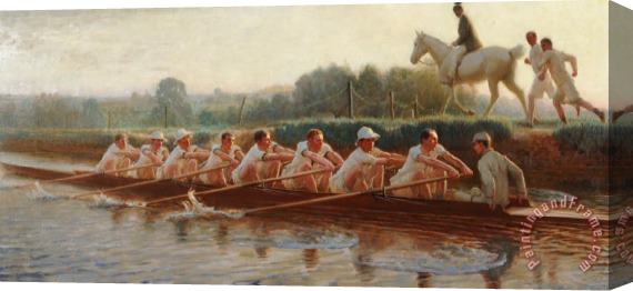 Hugh Goldwin Riviere In The Golden Days Stretched Canvas Painting / Canvas Art