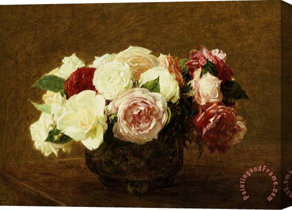 Ignace Henri Jean Fantin-Latour Roses Stretched Canvas Print / Canvas Art