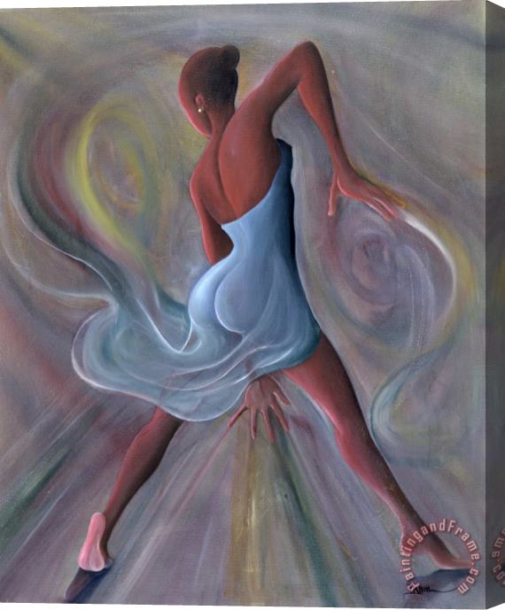 Ikahl Beckford Blue Dress Stretched Canvas Painting / Canvas Art
