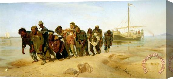 Ilya Efimovich Repin The Boatmen on the Volga Stretched Canvas Print / Canvas Art